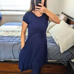 Latched Mama Drawstring Nursing Dress EUC